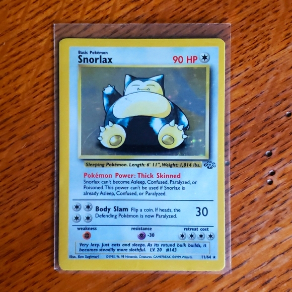 Snorlax Holo Vintage Pokemon